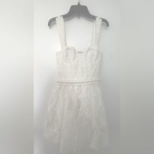 Elegant White Lace Dress